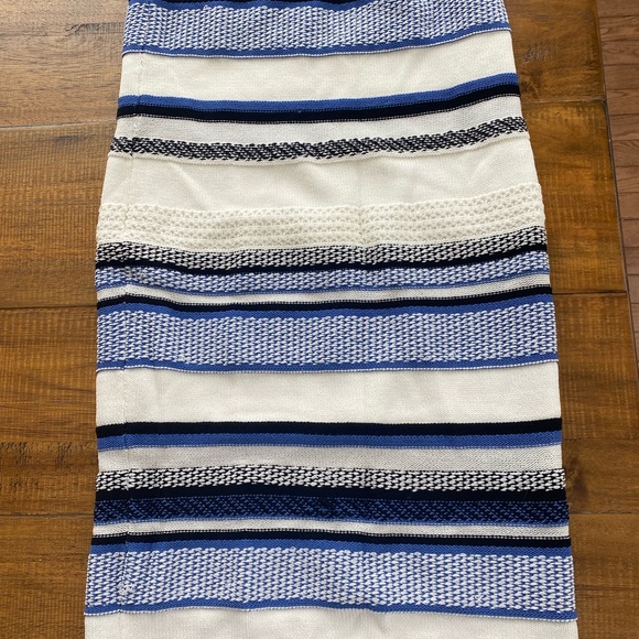 Bebe blue black and white midi skirt size s - Picture 5 of 6